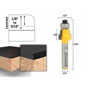 No File Flush Trim Router Bit - 1/4" Shank