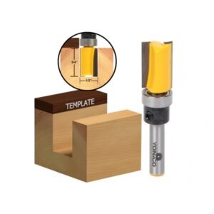 1/2" Diameter Flush Trim Template Router Bit - 1/4" Shank - Yonico 14123q