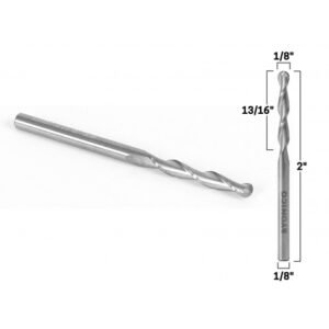 1/8" Dia. 2 Flute Ball Nose Spiral End Mill CNC Router Bit - 1/8" Shank - Yonico 34201-SC