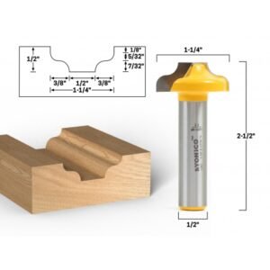 Traditional Ogee CNC Cabinet Door Rail & Stile Router Bit - 1/2" Shank